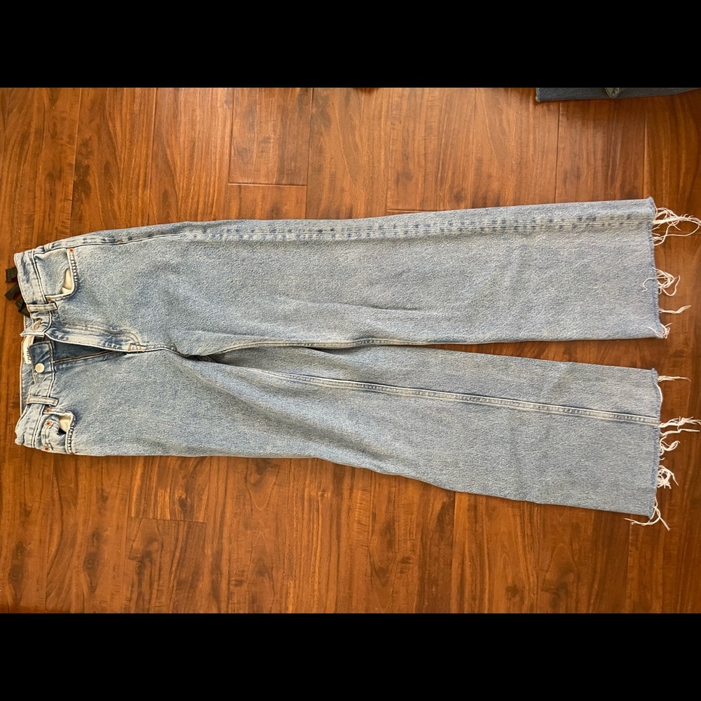ZARA high waisted straight jeans